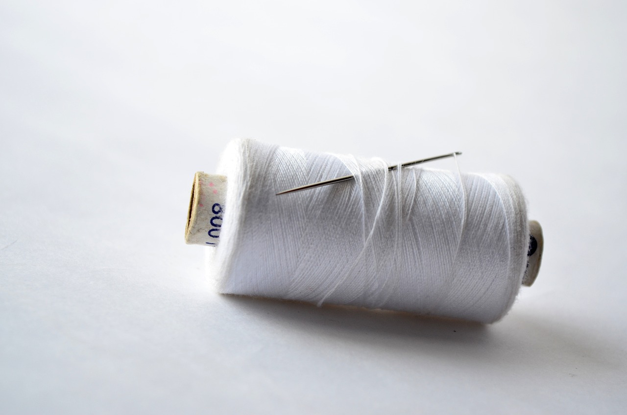 thread, spool, needle