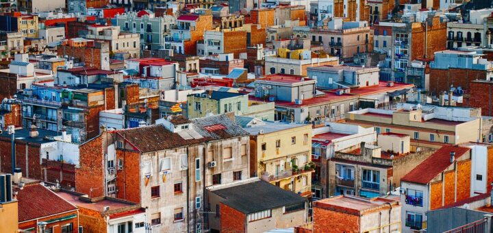 town, buildings, houses