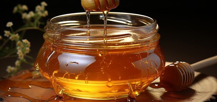 honey, jar, syrup