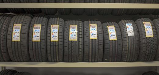 Car Tires Product Shelf Summer Tires