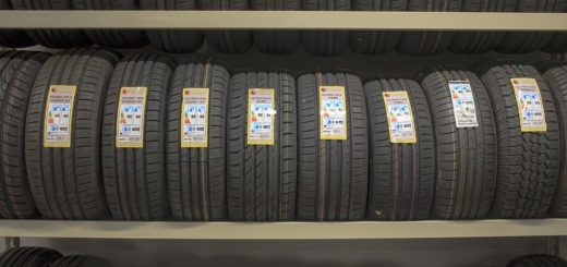 Car Tires Product Shelf Summer Tires