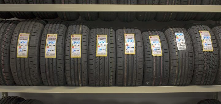 Car Tires Product Shelf Summer Tires