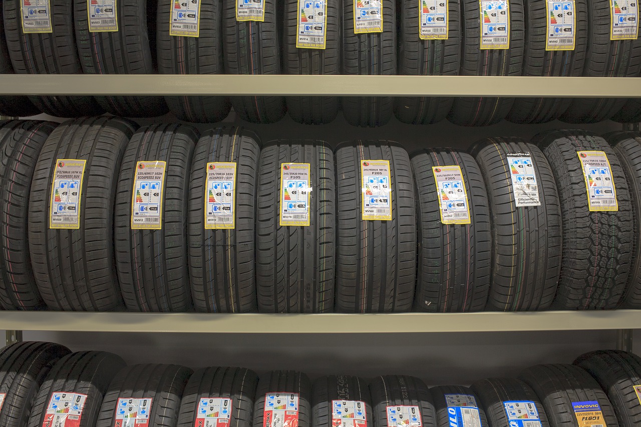 Car Tires Product Shelf Summer Tires