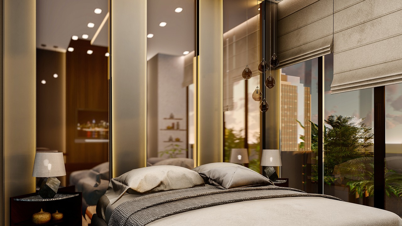 Hotel Room Interior Design Bedroom  - hshotels / Pixabay